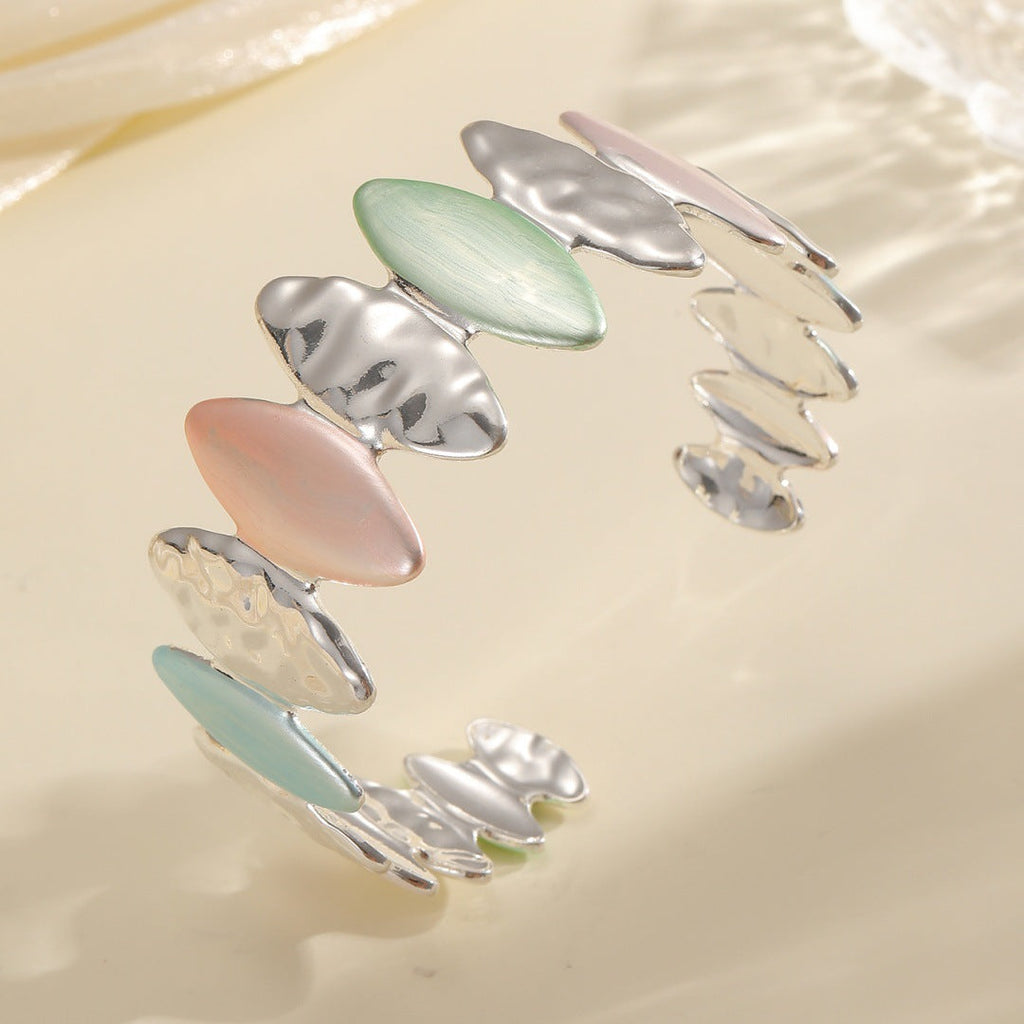 Women Open Bangle with Unique Textured Design Calm Wears-https://detail.1688.com/offer/962165219669.html-Calm Wears-Style 5-Calm Wears