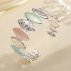 Women Open Bangle with Unique Textured Design Calm Wears-https://detail.1688.com/offer/962165219669.html-Calm Wears-Style 5-Calm Wears