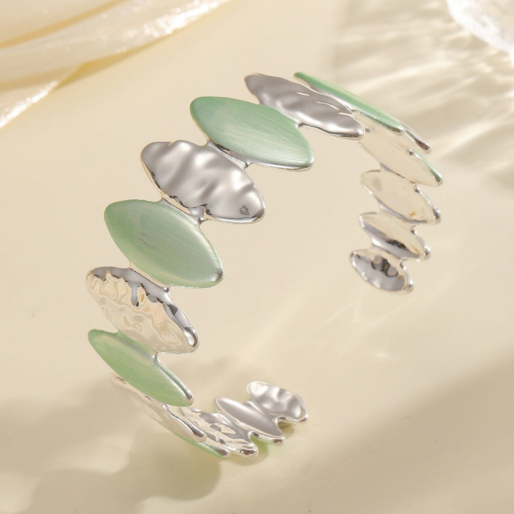 Women Open Bangle with Unique Textured Design Calm Wears-https://detail.1688.com/offer/962165219669.html-Calm Wears-Style 5-Calm Wears