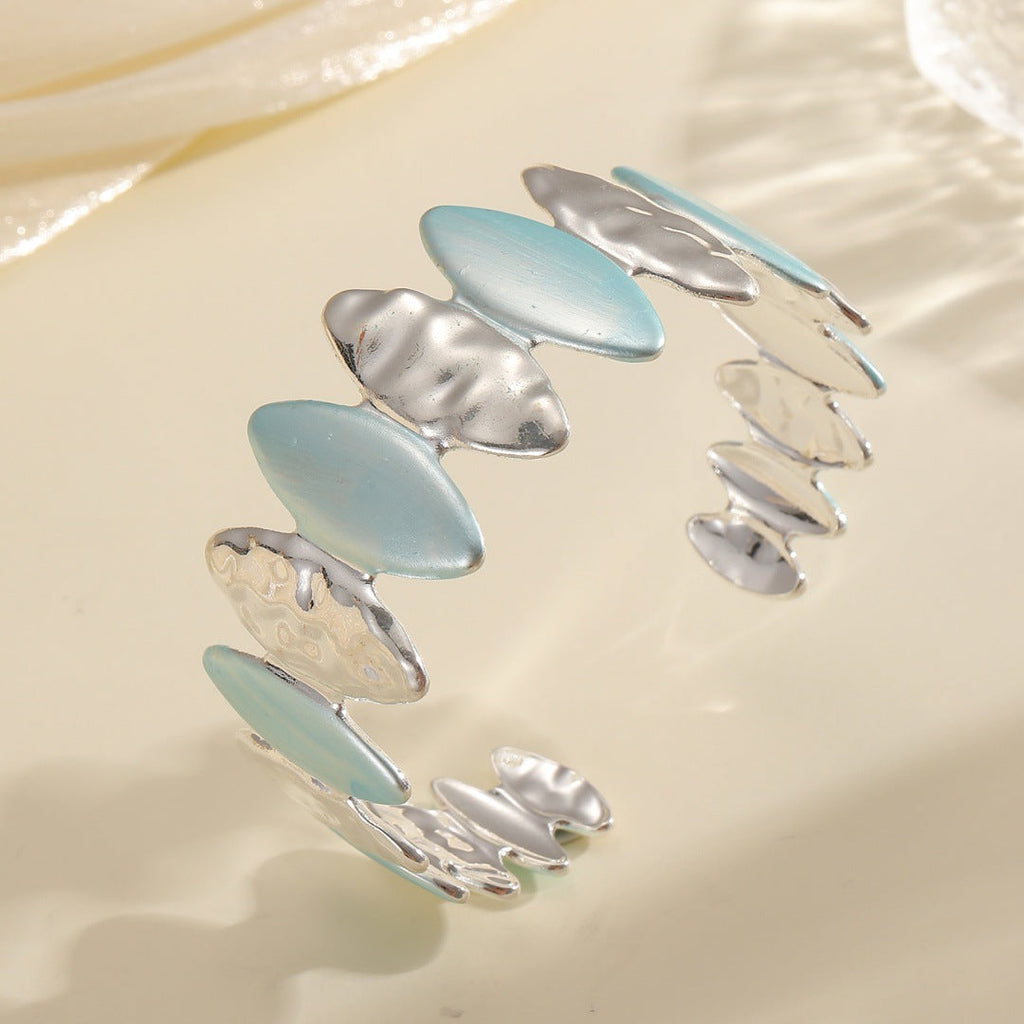 Women Open Bangle with Unique Textured Design Calm Wears-https://detail.1688.com/offer/962165219669.html-Calm Wears-Style 5-Calm Wears