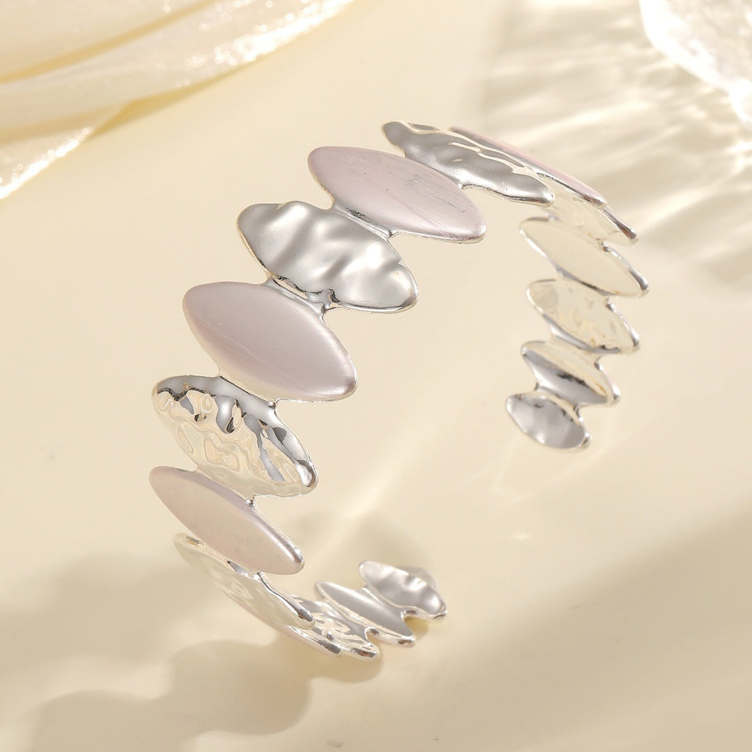Women Open Bangle with Unique Textured Design Calm Wears-https://detail.1688.com/offer/962165219669.html-Calm Wears-Style 5-Calm Wears