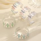 Women Open Bangle with Unique Textured Design Calm Wears-https://detail.1688.com/offer/962165219669.html-Calm Wears-Style 5-Calm Wears