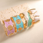 Women Open Cuff Bracelet with Artistic Snake Design Calm Wears-https://detail.1688.com/offer/1049038686871.html-Calm Wears-Style 5-Calm Wears
