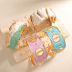 Women Open Cuff Bracelet with Artistic Snake Design Calm Wears-https://detail.1688.com/offer/1049038686871.html-Calm Wears-Style 5-Calm Wears