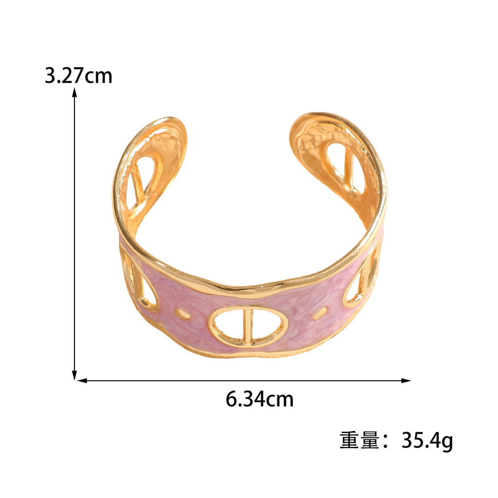 Women Open Cuff Bracelet with Artistic Snake Design Calm Wears-https://detail.1688.com/offer/1049038686871.html-Calm Wears-Style 5-Calm Wears