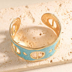 Women Open Cuff Bracelet with Artistic Snake Design Calm Wears-https://detail.1688.com/offer/1049038686871.html-Calm Wears-Style 5-Calm Wears
