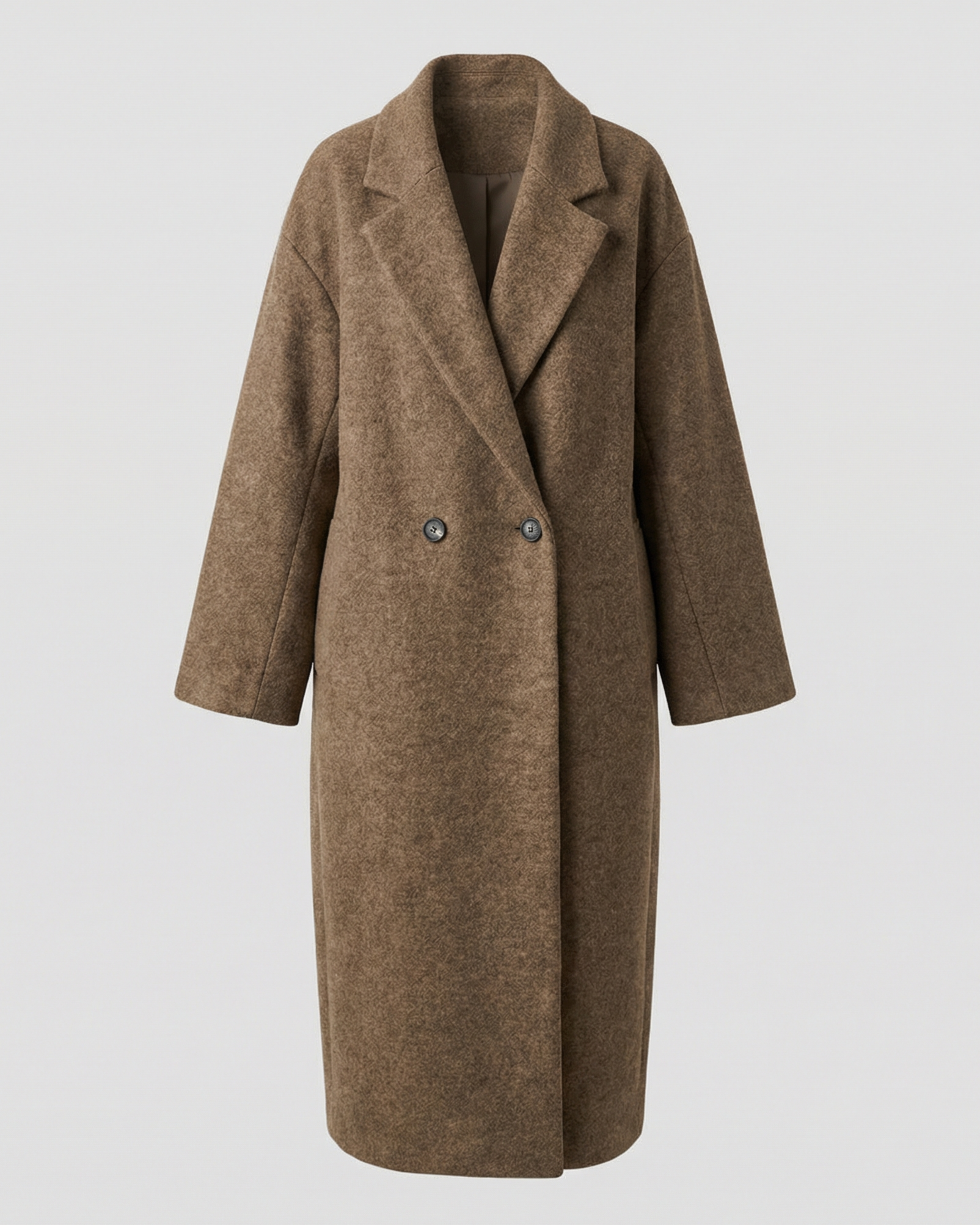 Women Oversized Wool Coat-https://detail.1688.com/offer/895737729428.html-Calm Wears-Brown-S-Calm Wears