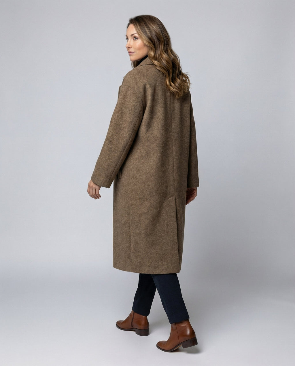 Women Oversized Wool Coat-https://detail.1688.com/offer/895737729428.html-Calm Wears-Brown-S-Calm Wears
