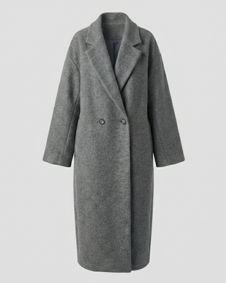 Women Oversized Wool Coat-https://detail.1688.com/offer/895737729428.html-Calm Wears-Gray-S-Calm Wears