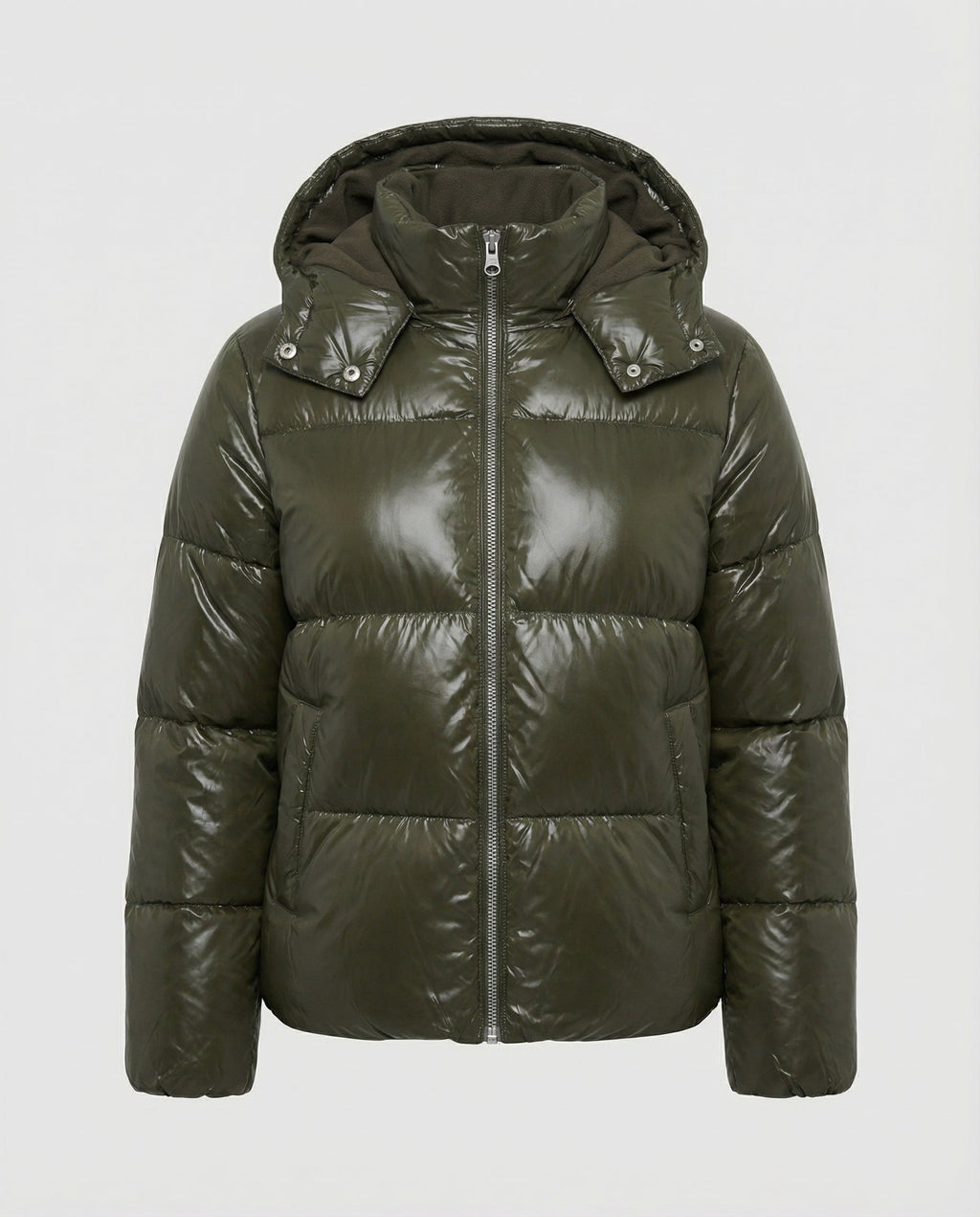Women Puffy Jacket Hood-the goods hub20251115-Calm Wears-Green-S-Calm Wears