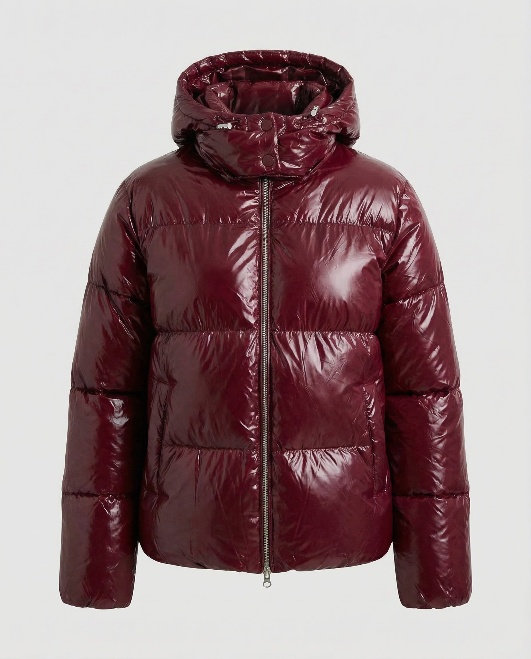 Women Puffy Jacket Hood-the goods hub20251115-Calm Wears-Red-S-Calm Wears