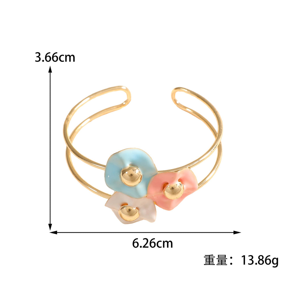 Women's bangle with elaborate floral design Calm Wears-https://detail.1688.com/offer/1048202083739.html-Calm Wears-Style 3-Calm Wears