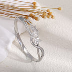 Women's bangle with elegant infinity pattern and sparkling zirconia Calm Wears-https://detail.1688.com/offer/1048981757607.html-Calm Wears-Gold-Calm Wears