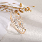 Women's bangle with elegant infinity pattern and sparkling zirconia Calm Wears-https://detail.1688.com/offer/1048981757607.html-Calm Wears-Gold-Calm Wears