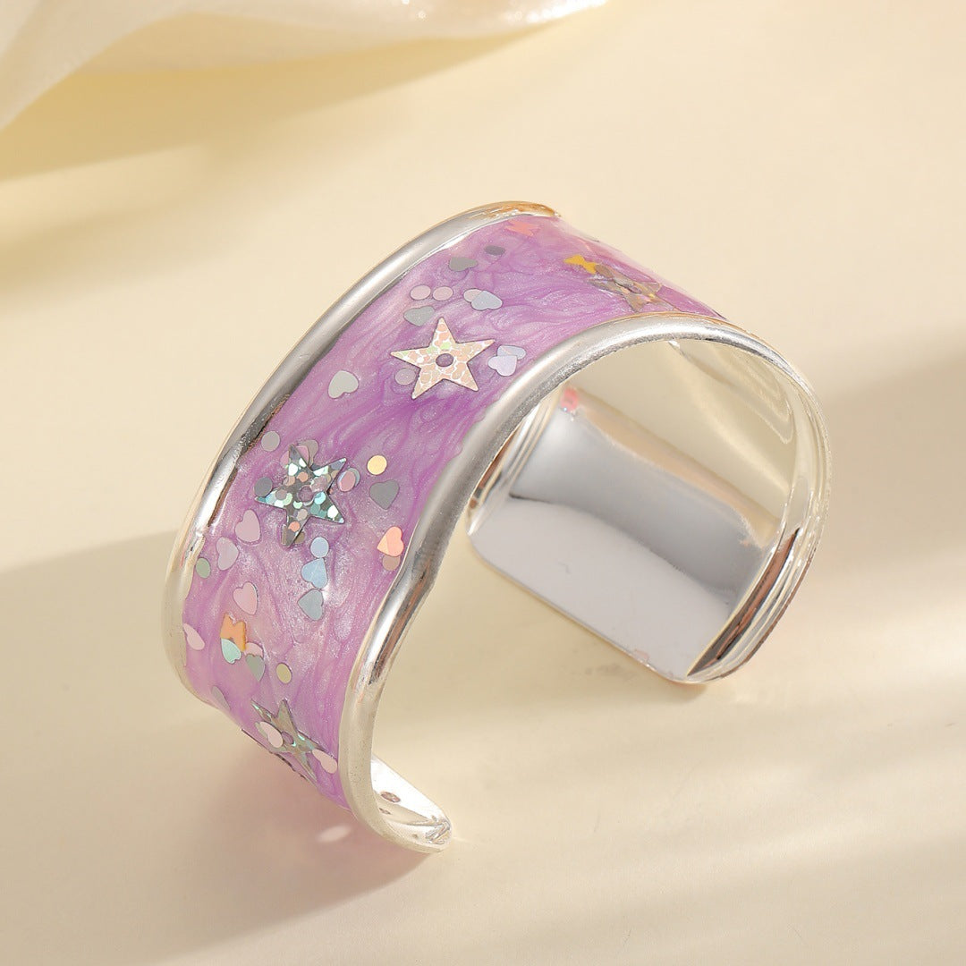 Women's bangle with sparkling star motif Calm Wears-https://detail.1688.com/offer/1028078999458.html-Calm Wears-Unknown-Calm Wears