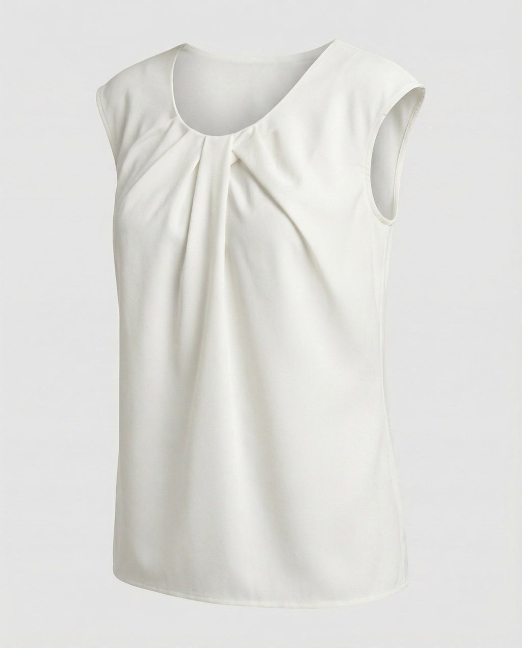 Women's blouse top elegant round neck-https://detail.1688.com/offer/904152482044.html-Calm Wears-Cream-XL-Calm Wears