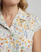 Women's Blouse Top Lace Short Sleeve-https://detail.1688.com/offer/1011521678707.html-Calm Wears-White-S-Calm Wears