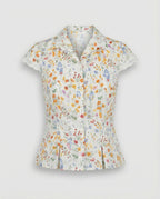 Women's Blouse Top Lace Short Sleeve-https://detail.1688.com/offer/1011521678707.html-Calm Wears-White-S-Calm Wears