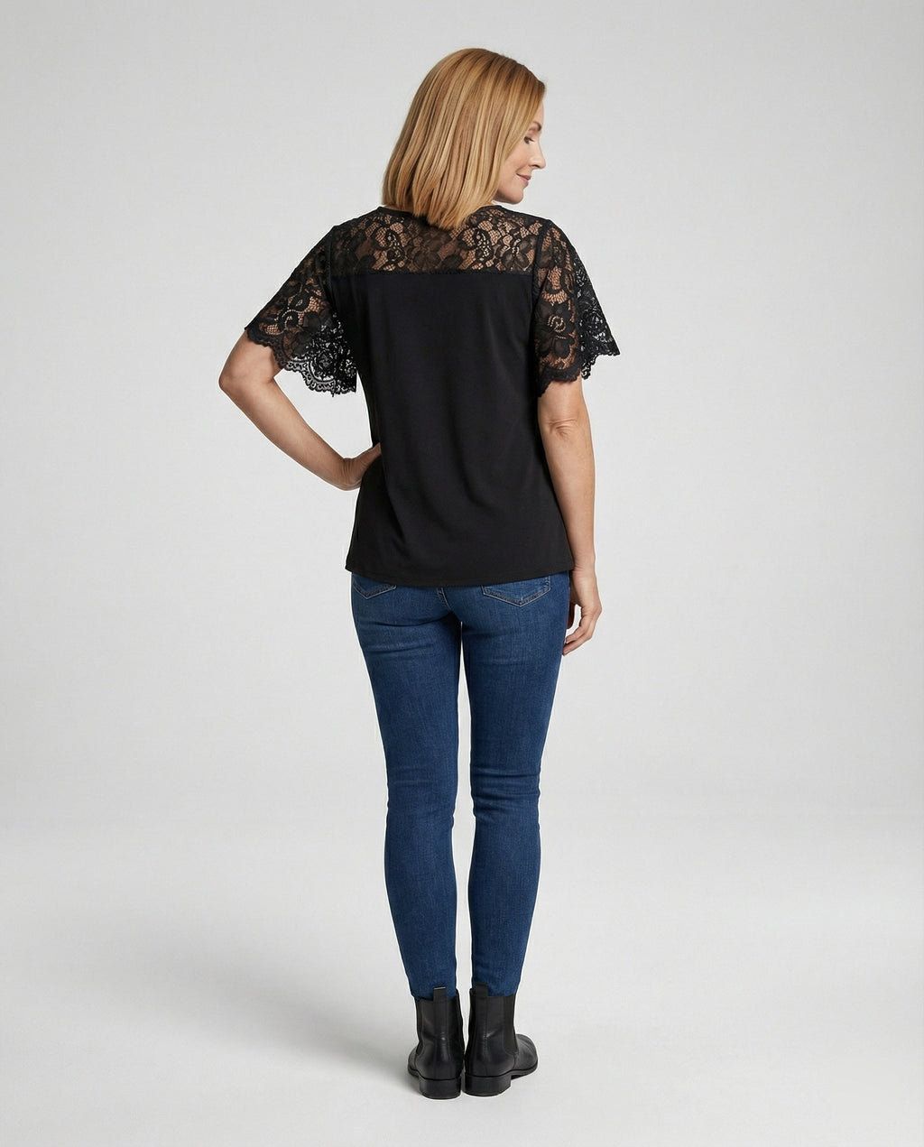 Women's Blouse Top Lace Tunic A-Line-https://detail.1688.com/offer/999165811760.html-Calm Wears-Black-S-Calm Wears
