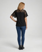 Women's Blouse Top Lace Tunic A-Line-https://detail.1688.com/offer/999165811760.html-Calm Wears-Black-S-Calm Wears