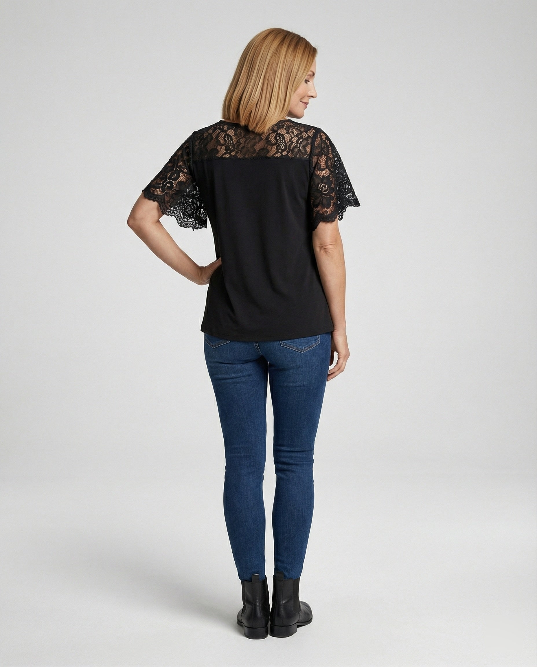 Women's Blouse Top Lace Tunic A-Line-https://detail.1688.com/offer/999165811760.html-Calm Wears-Black-S-Calm Wears