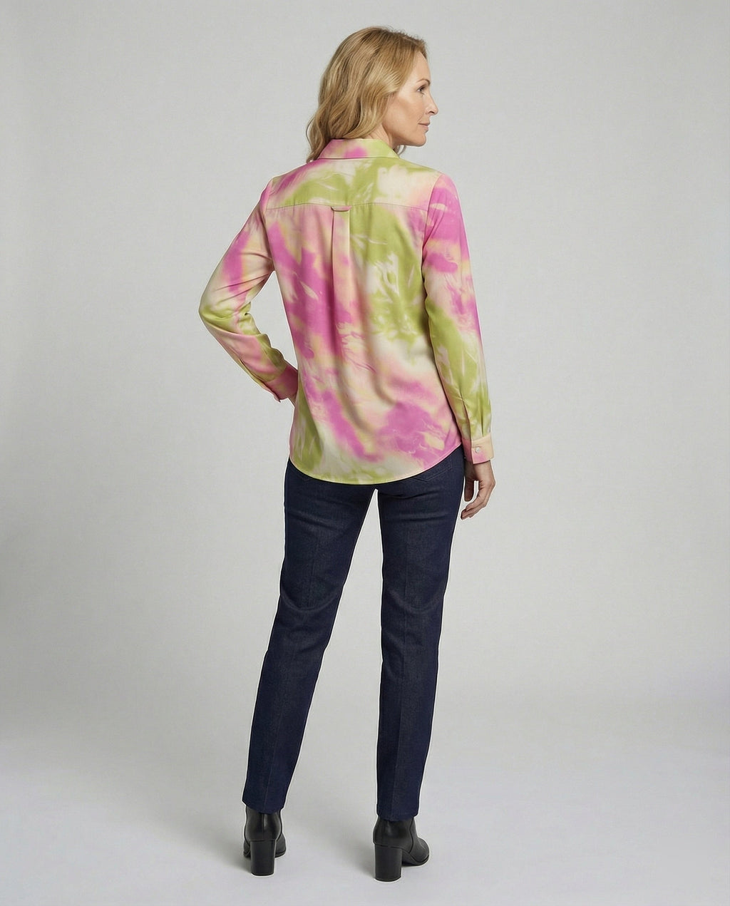 Women's Blouse Top Viscose Batik with Kent Collar-https://detail.1688.com/offer/1019790620481.html-Calm Wears-Rosa-M-Calm Wears