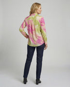 Women's Blouse Top Viscose Batik with Kent Collar-https://detail.1688.com/offer/1019790620481.html-Calm Wears-Rosa-M-Calm Wears