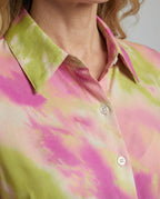 Women's Blouse Top Viscose Batik with Kent Collar-https://detail.1688.com/offer/1019790620481.html-Calm Wears-Rosa-M-Calm Wears