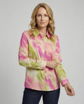 Women's Blouse Top Viscose Batik with Kent Collar-https://detail.1688.com/offer/1019790620481.html-Calm Wears-Rosa-M-Calm Wears