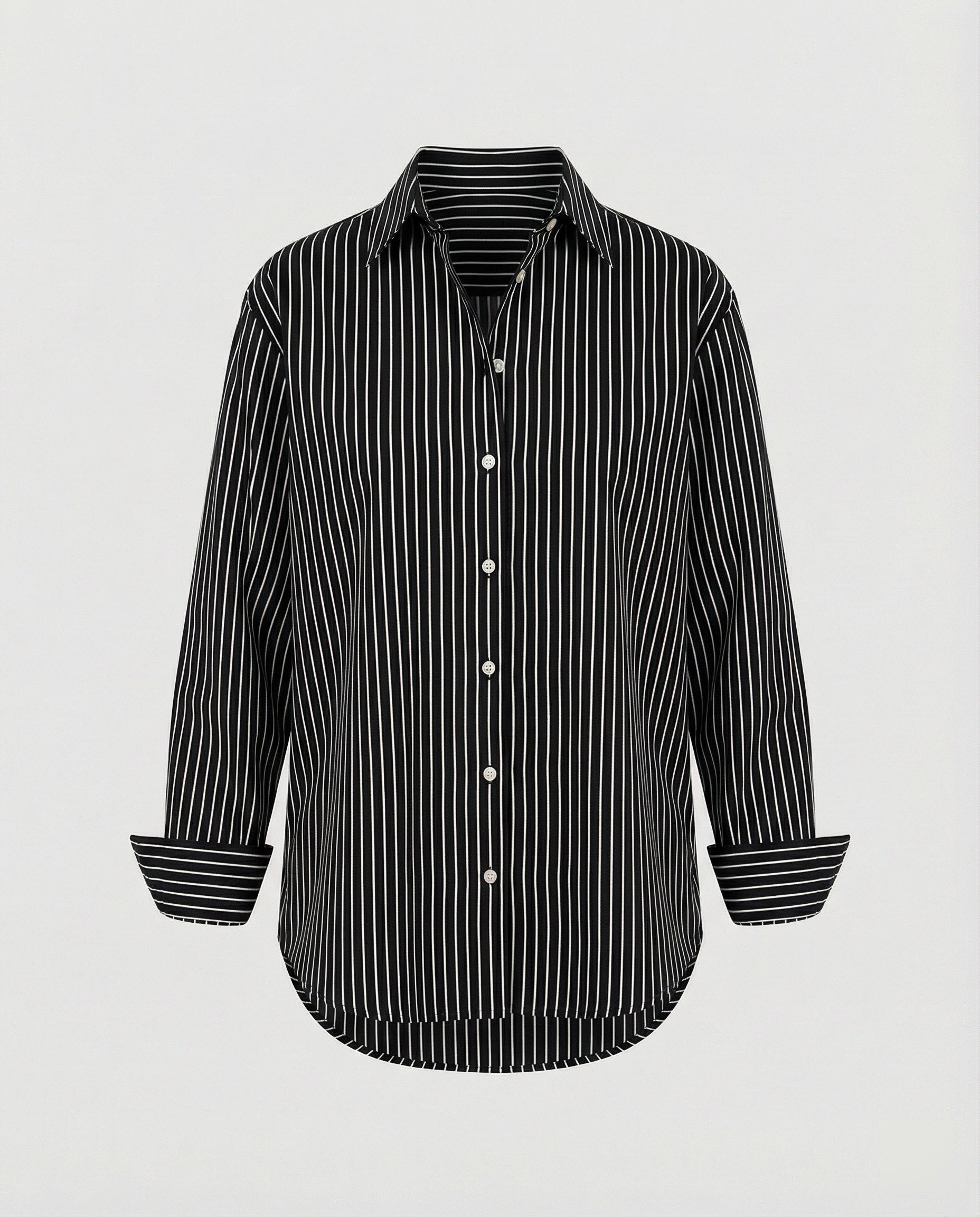 Women's Blouse Top Women's Striped Wide-https://detail.1688.com/offer/852699085211.html-Calm Wears-Black-S-Calm Wears