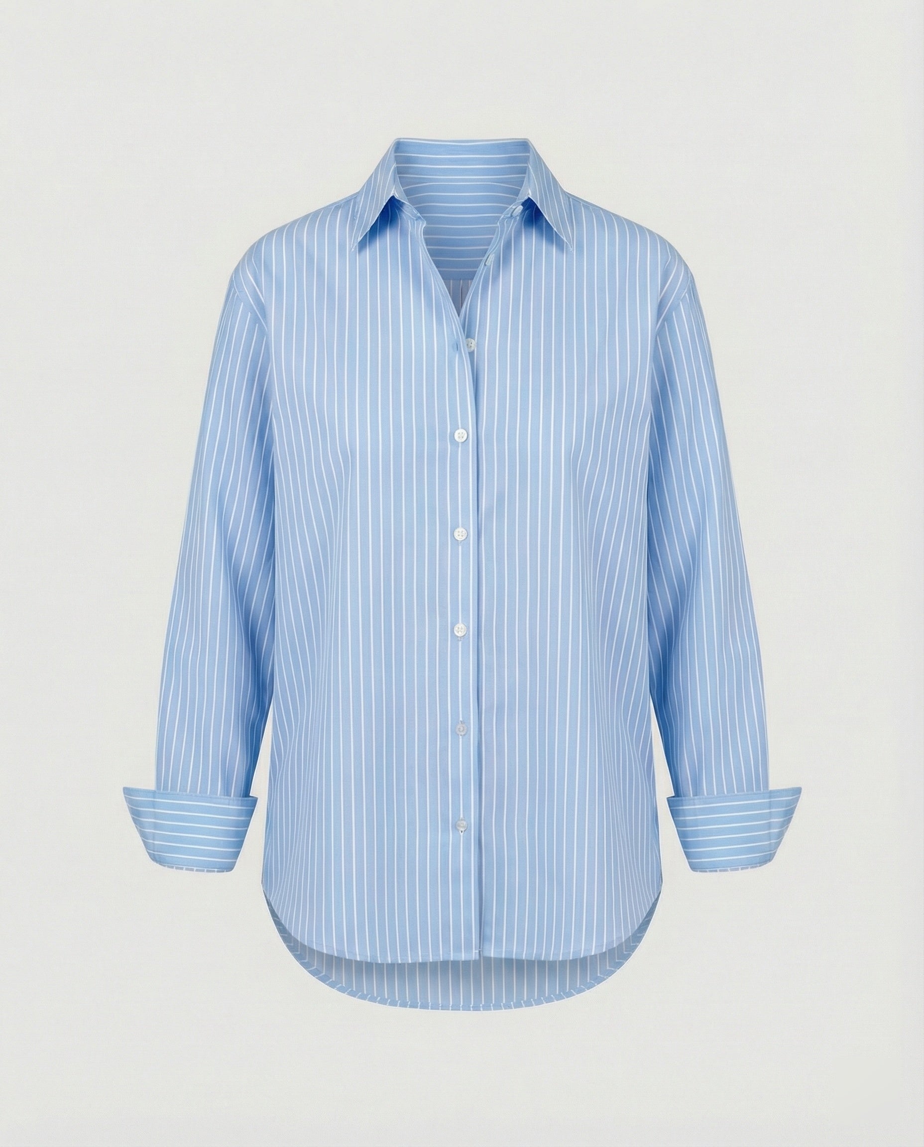 Women's Blouse Top Women's Striped Wide-https://detail.1688.com/offer/852699085211.html-Calm Wears-Light Blue-S-Calm Wears