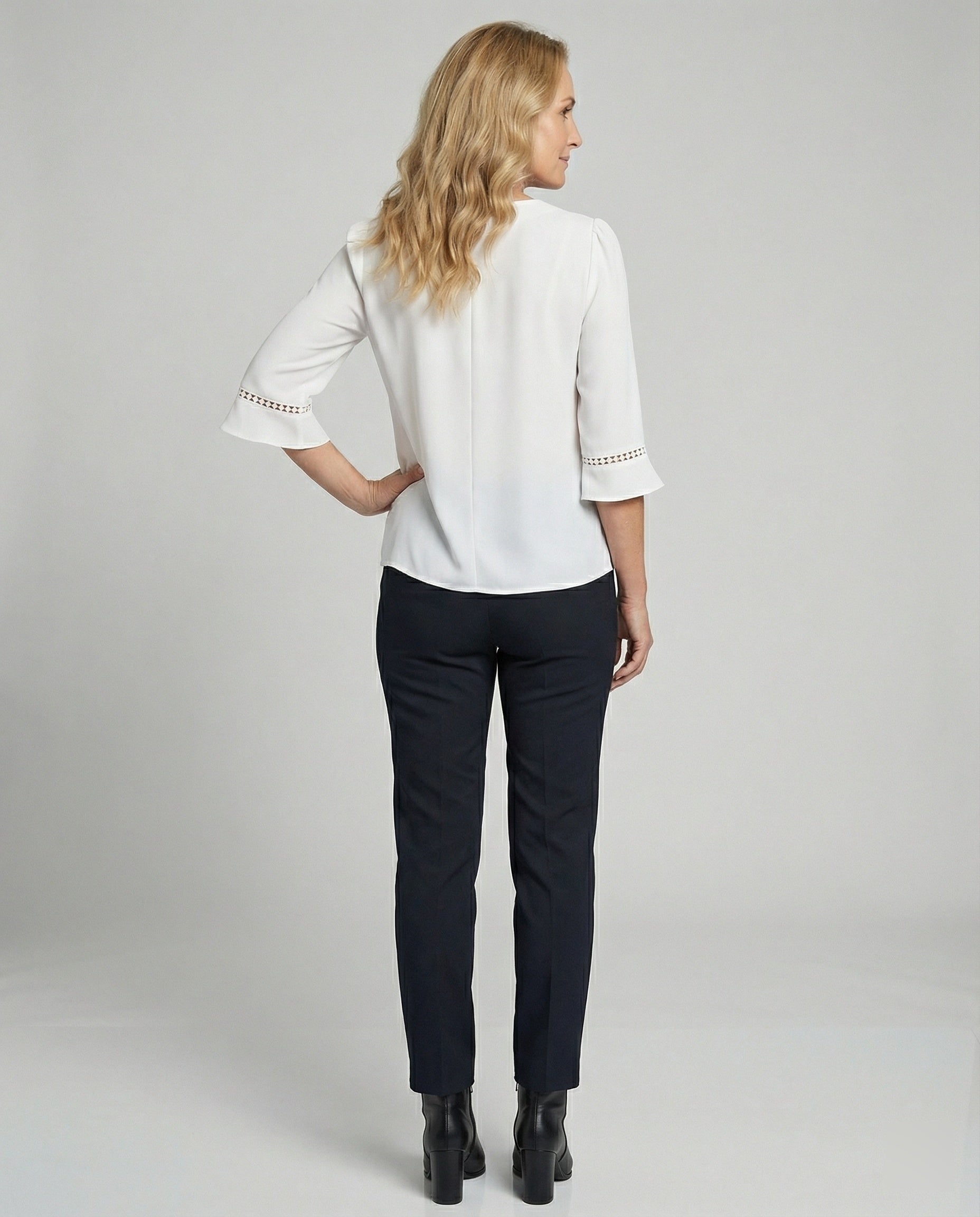 Women's Blouse Top Women's V-Neck Crepe-https://detail.1688.com/offer/1008198943823.html-Calm Wears-White-S-Calm Wears