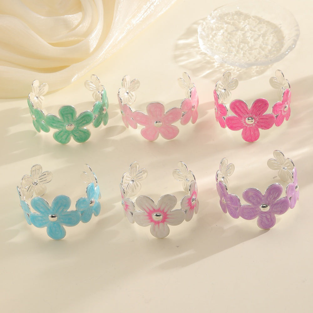 Women's bracelet made of high-quality metal with floral design Calm Wears-https://detail.1688.com/offer/963935208699.html-Calm Wears-Style 5-Calm Wears