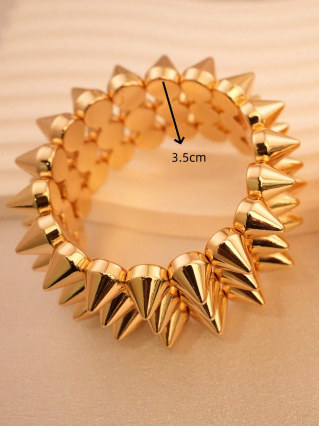 Women's bracelet with spikes Calm Wears-https://detail.1688.com/offer/1035612155755.html-Calm Wears-Gold-Calm Wears