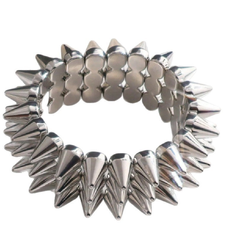 Women's bracelet with spikes Calm Wears-https://detail.1688.com/offer/1035612155755.html-Calm Wears-Silver-Calm Wears