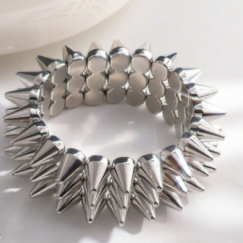 Women's bracelet with spikes Calm Wears-https://detail.1688.com/offer/1035612155755.html-Calm Wears-Silver-Calm Wears