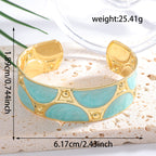 Women's cuff bracelet with artistic design Calm Wears-https://detail.1688.com/offer/1056647631822.html-Calm Wears-Light blue-Calm Wears