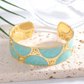 Women's cuff bracelet with artistic design Calm Wears-https://detail.1688.com/offer/1056647631822.html-Calm Wears-Light blue-Calm Wears