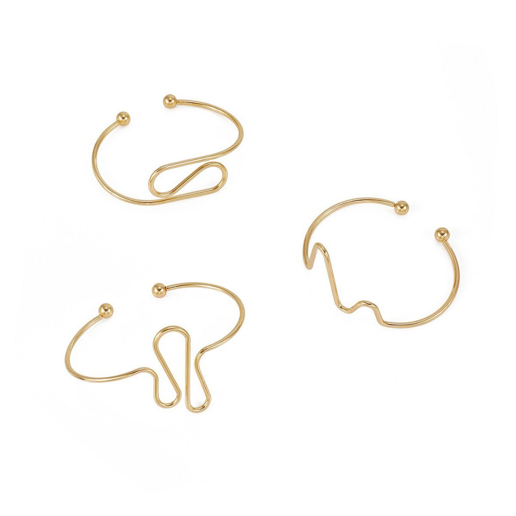 Women's cuff in modern wave pattern Calm Wears-https://detail.1688.com/offer/824874327751.html-Calm Wears-Gold-Calm Wears