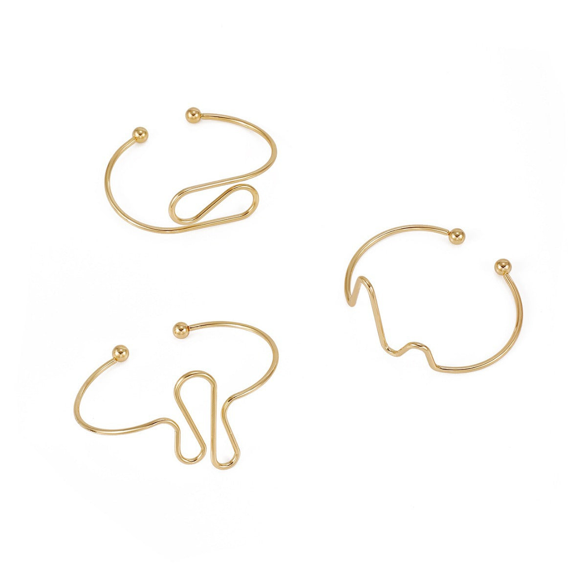 Women's cuff in modern wave pattern Calm Wears-https://detail.1688.com/offer/824874327751.html-Calm Wears-Gold-Calm Wears