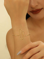 Women's cuff in modern wave pattern Calm Wears-https://detail.1688.com/offer/824874327751.html-Calm Wears-Gold-Calm Wears