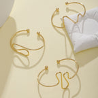 Women's cuff in modern wave pattern Calm Wears-https://detail.1688.com/offer/824874327751.html-Calm Wears-Gold-Calm Wears