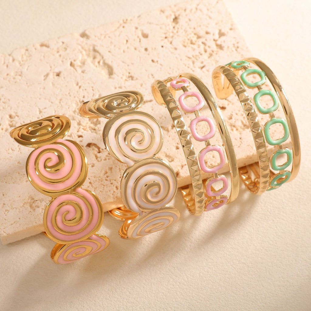 Women's cuff with elegant spiral design Calm Wears-https://detail.1688.com/offer/1049937061386.html-Calm Wears-Style 3-Calm Wears