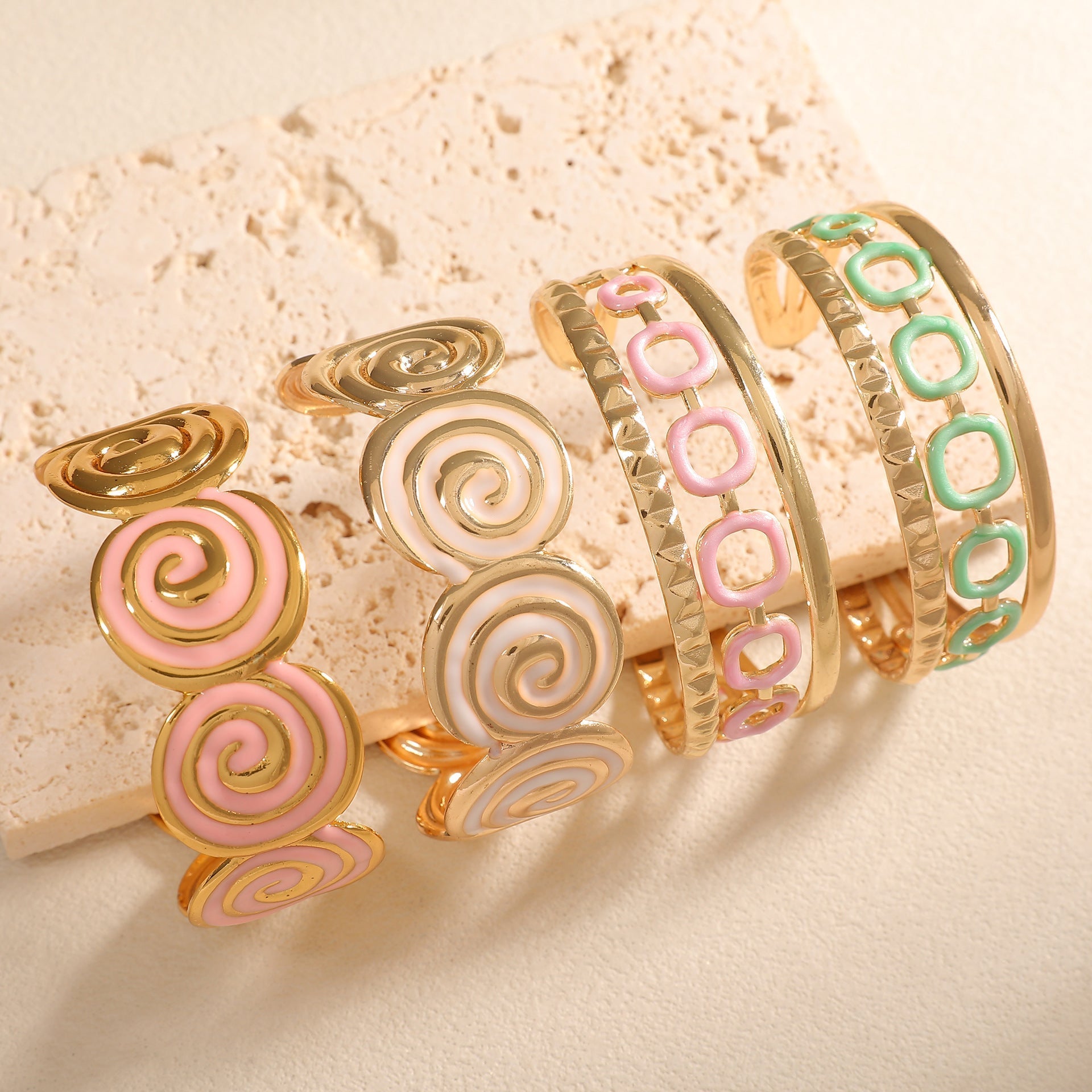 Women's cuff with elegant spiral design Calm Wears-https://detail.1688.com/offer/1049937061386.html-Calm Wears-Style 3-Calm Wears