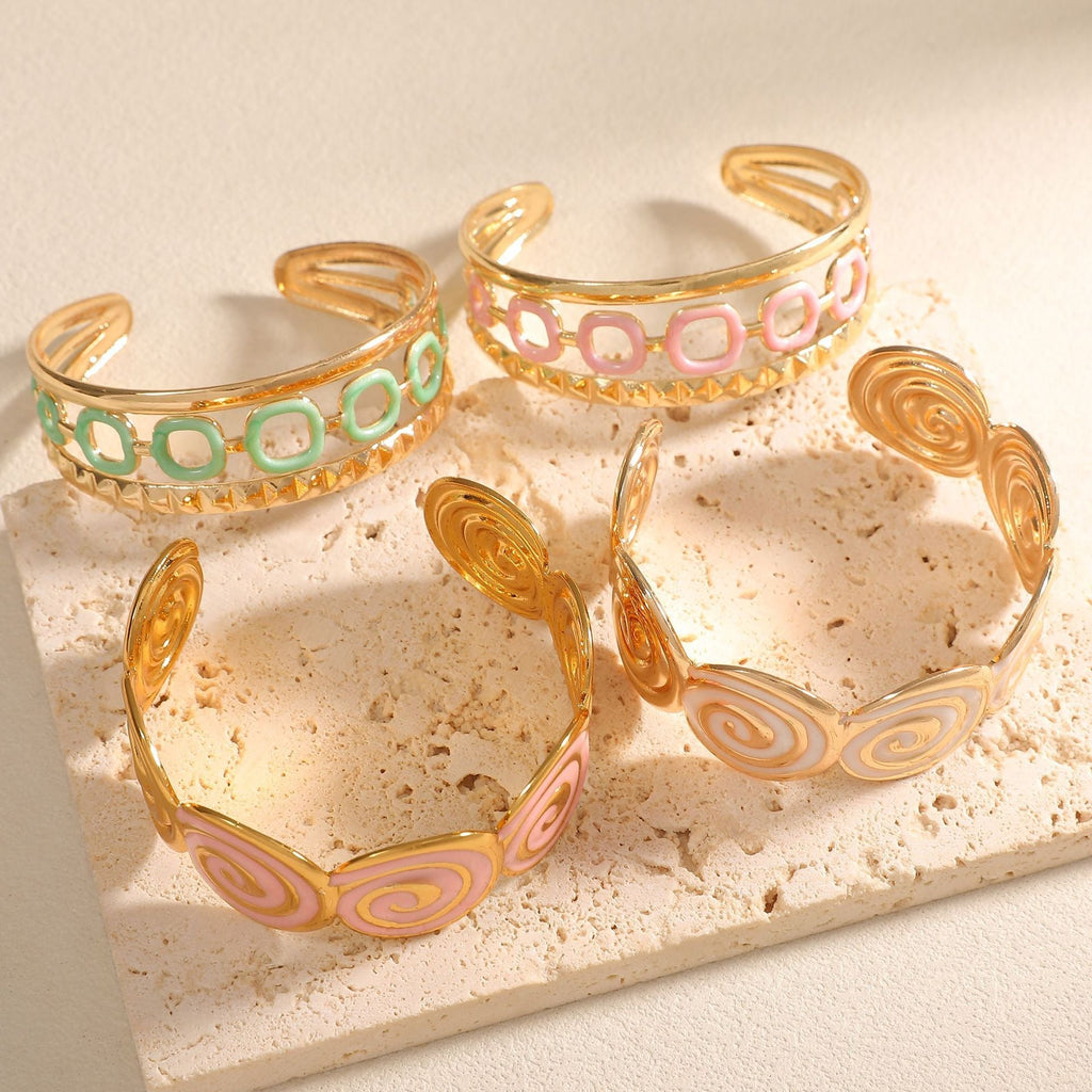 Women's cuff with elegant spiral design Calm Wears-https://detail.1688.com/offer/1049937061386.html-Calm Wears-Style 3-Calm Wears