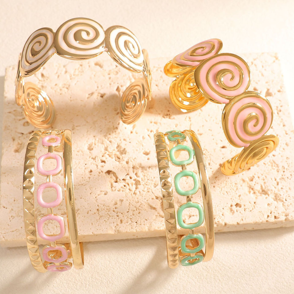 Women's cuff with elegant spiral design Calm Wears-https://detail.1688.com/offer/1049937061386.html-Calm Wears-Style 3-Calm Wears