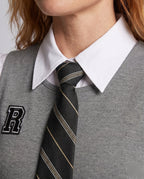 Damen Kleid mit Kragen und Krawatte - Nahaufnahme