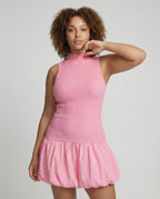 Women’s dress with sleeveless, figure-hugging top and voluminous skirt-https://detail.1688.com/offer/881674932638.html-Calm Wears-Pink-S-Calm Wears