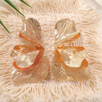 Women's ear clips in an elegant, textured design Calm Wears-https://detail.1688.com/offer/908630295123.html-Calm Wears-Gold yellow-Calm Wears