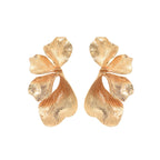 Women's ear clips in an elegant, textured design Calm Wears-https://detail.1688.com/offer/908630295123.html-Calm Wears-Gold yellow-Calm Wears